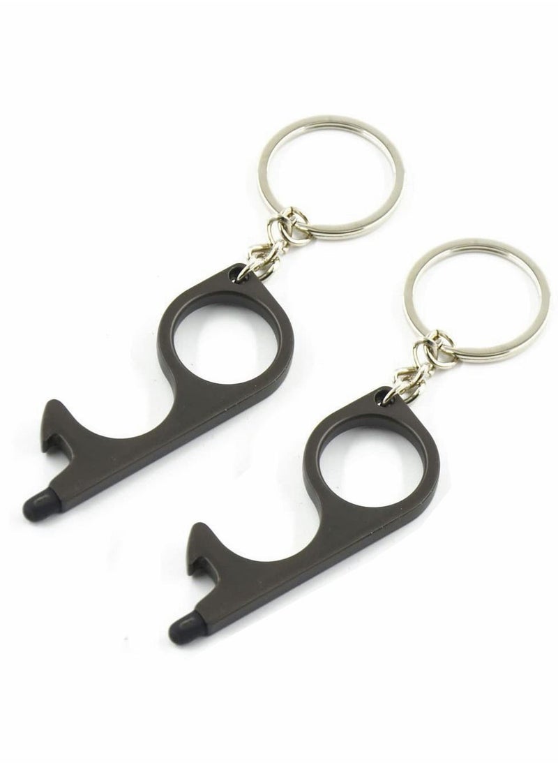 واي آند دي - No Touch door opener Tool - 2 Pack keychain Multitool, Stylus, Bottle Stay clean - Image 1