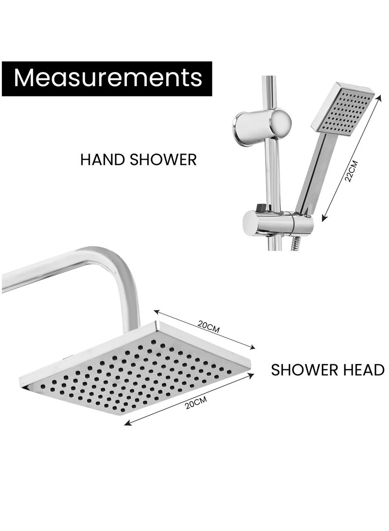 FRIZONE Shower Faucet set, Shower Kit 9001, Shower Kit with shower head, hand shower, Soap Dish, Diverter - Image 3