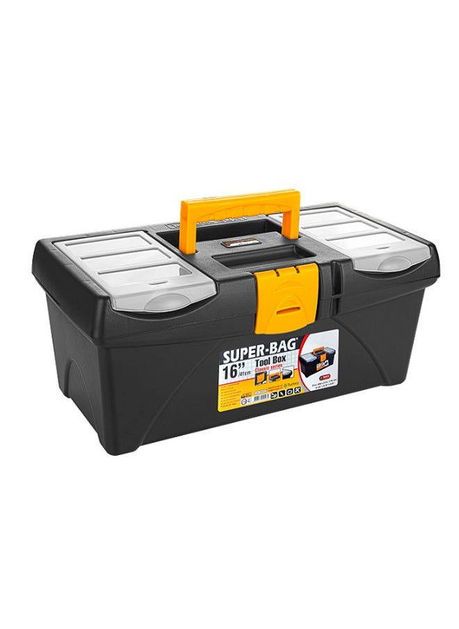 SUPER BAG Super Bag Power Tool Box Standard Plastic Tool Box Organizer Asr2017 16 Inch 408X218X174H Mm Orange Black Made In Turkey 