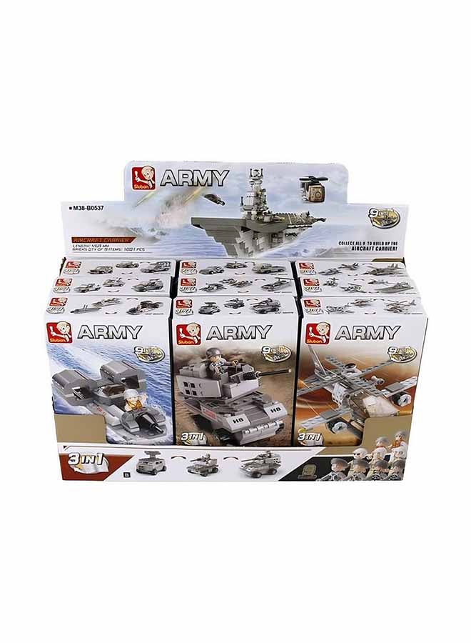 Sluban Army Series - Aircraft Carrier 9 Into 1 Building Block With Mini Figures - For Age 6+ Years Old - Image 3
