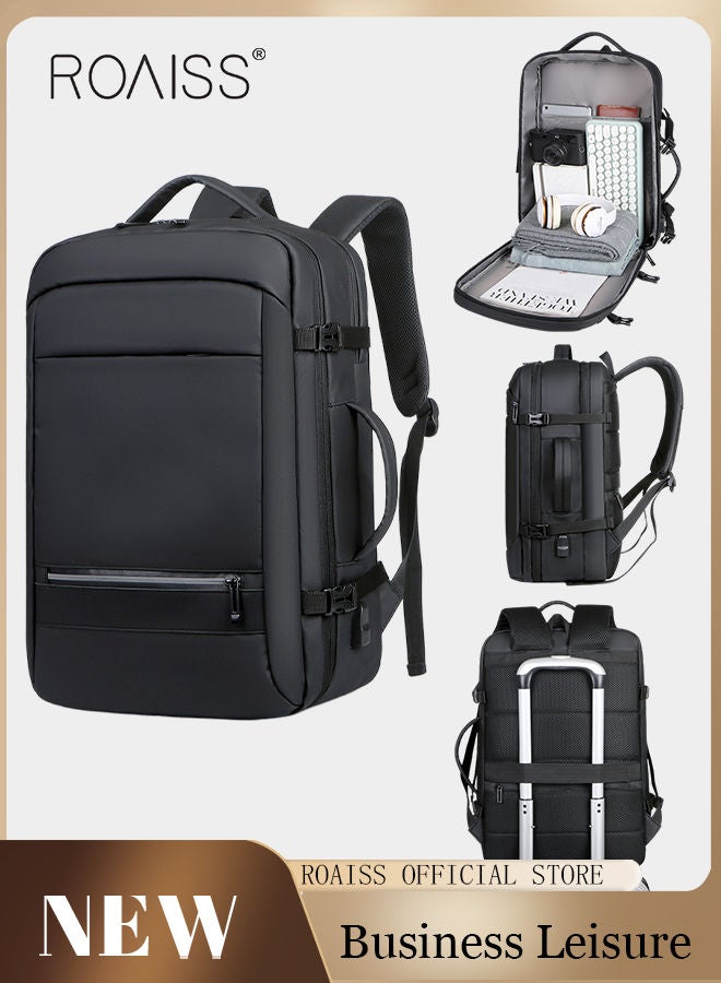 Multi Purpose Large Capacity Laptop Backpack with USB Charge Men Extra Large Carry On Backpack Men Water Resistant Traveling Suitcase Weekender Bag Daypack for Business