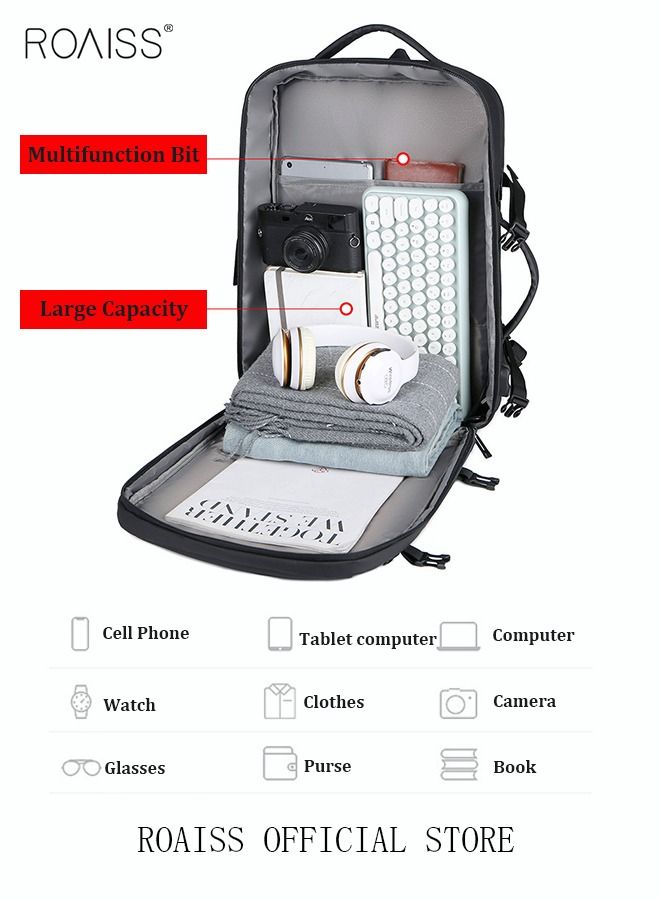 Multi Purpose Large Capacity Laptop Backpack with USB Charge Men Extra Large Carry On Backpack Men Water Resistant Traveling Suitcase Weekender Bag Daypack for Business