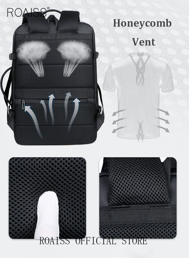 Multi Purpose Large Capacity Laptop Backpack with USB Charge Men Extra Large Carry On Backpack Men Water Resistant Traveling Suitcase Weekender Bag Daypack for Business