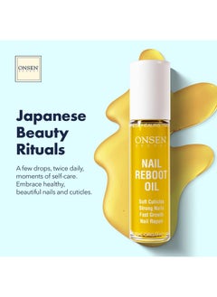 Onsen Secret Organic Cuticle Oil for Nails - USA Made - Japanese Treatment for Damaged Nails - Natural Nail Oil Cuticle Repair - Visible Results For Perfect Nails - Nail Strengthener and Growth Reboot Oil 10ml  - Image 4