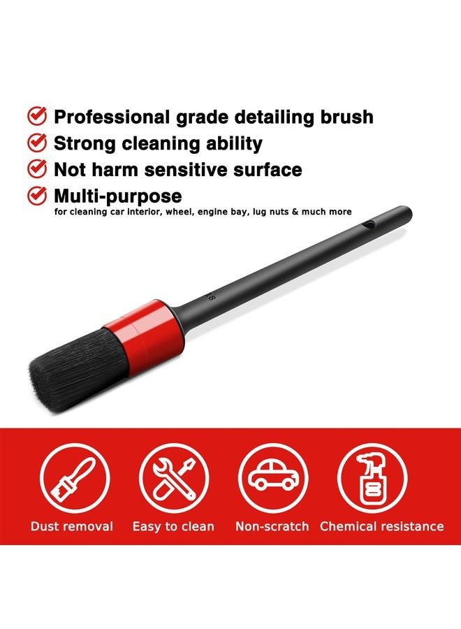 HOMESTAR 10pcs Auto Car Detailing Brush Set Car Interior Cleaning Kit Includes 5 Boar Hair Detail Brush,3 Wire Brush, 2 Air Vent Brush for Cleaning Car Interior Exterior, Dashboard Engines Leather Wheel - Image 4