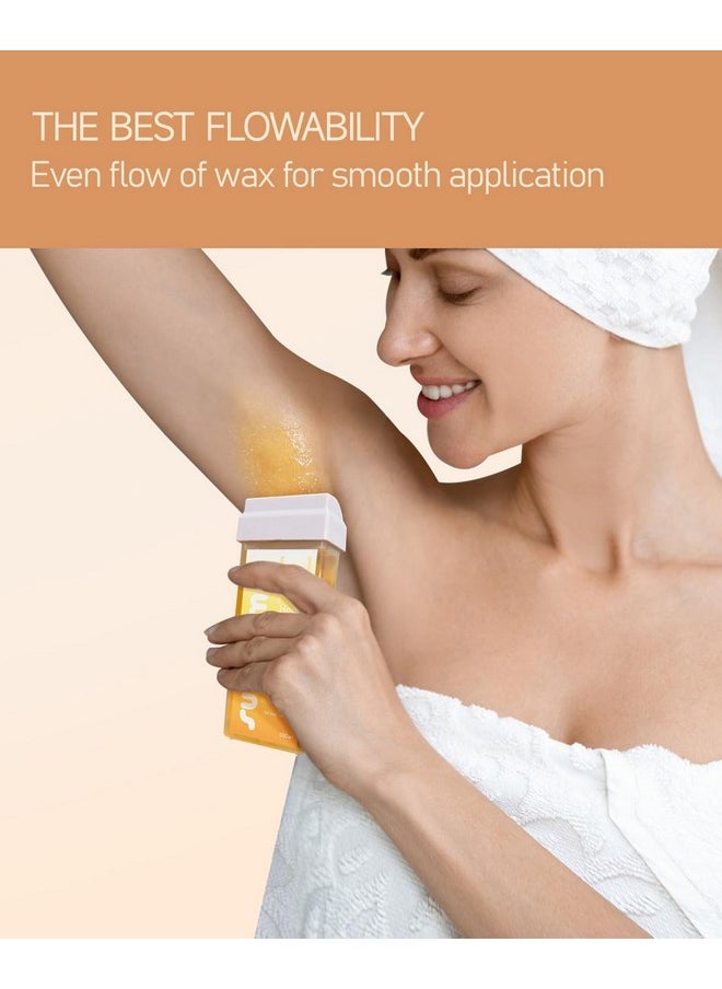 waxfans - Roll On Waxwaxfans Wax Roller (4 Packs) Depilatory Hair Wax Removal For Body Hairlegsarms Wax Roll On Refill，3.53 Ounce - Image 1