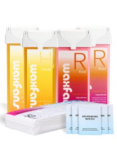 Roll On Waxwaxfans Wax Roller (4 Packs) Depilatory Hair Wax Removal For Body Hairlegsarms Wax Roll On Refill，3.53 Ounce
