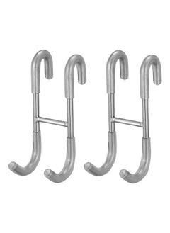 Hihonor Shower Door Hooks, 304 Stainless Steel Over Door Hooks, Towel Hooks for Bathroom Frameless Glass Shower Door 0.47"(12mm), Drilling-Free Hanger Shower Hooks, 2-Pack, Silver  - Image 1