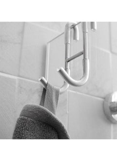 Hihonor Shower Door Hooks, 304 Stainless Steel Over Door Hooks, Towel Hooks for Bathroom Frameless Glass Shower Door 0.47"(12mm), Drilling-Free Hanger Shower Hooks, 2-Pack, Silver  - Image 5