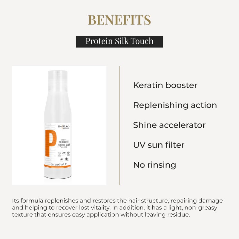 SALERM - Damaged Hair Repair Treatment - Silk Protein Touch - 70 ml - With Keratin - Protects Hair from Heat - Adds Shine and Softness - Lightweight Texture - Paraben-Free - Image 3