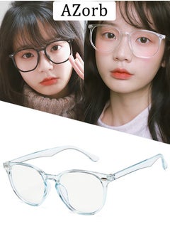 AZorb Round Blue Light Glasses for Women Men Reading Glasses Computer Eyeglasses Gaming Eye Glasses for Men Ladies  Anti Blue Light Blocking Anti Radiation Clear Lens Eyewear.  - Image 1