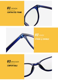 AZorb Round Blue Light Glasses for Women Men Reading Glasses Computer Eyeglasses Gaming Eye Glasses for Men Ladies  Anti Blue Light Blocking Anti Radiation Clear Lens Eyewear.  - Image 2