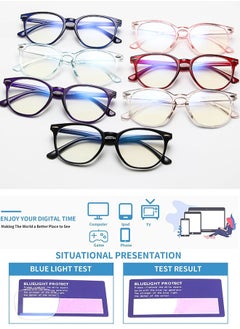 AZorb Round Blue Light Glasses for Women Men Reading Glasses Computer Eyeglasses Gaming Eye Glasses for Men Ladies  Anti Blue Light Blocking Anti Radiation Clear Lens Eyewear.  - Image 3
