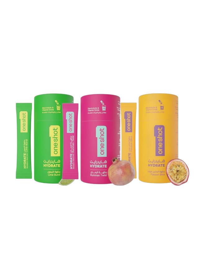 Oneshot Bundle of Lime, Pomegranate, and Passion Fruit - Image 1