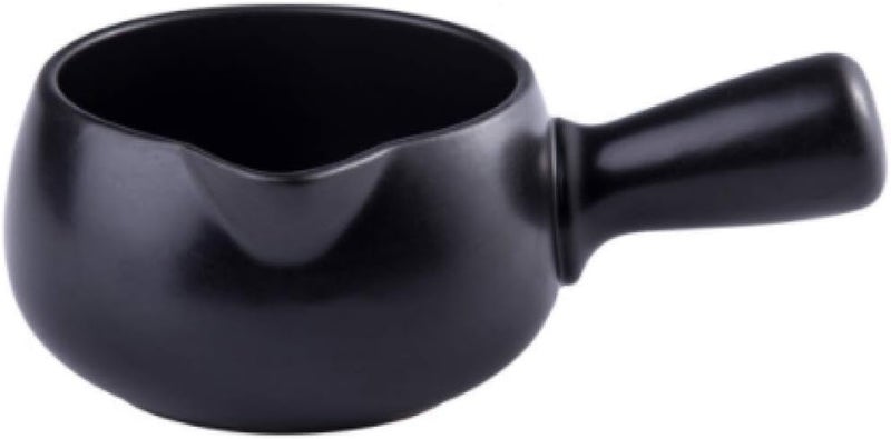 qiuqiu Mini Butter and Milk Pan, Warmer Saucepan Porridge Pan, Small Milk Pot, Small Pots for Heating-Black - Image 2