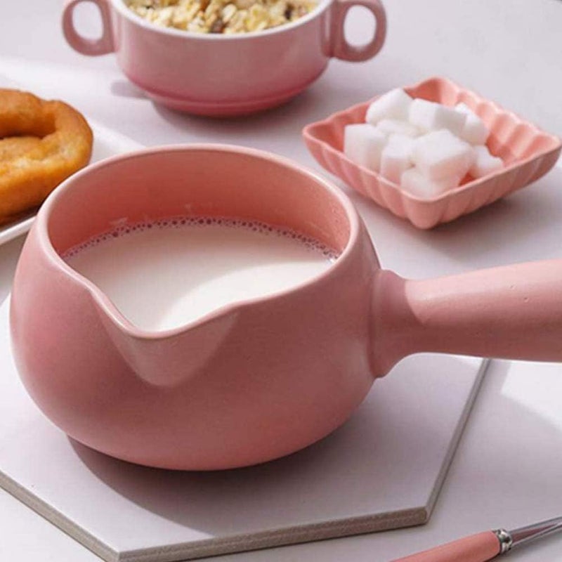 qiuqiu Mini Butter and Milk Pan, Warmer Saucepan Porridge Pan, Small Milk Pot, Small Pots for Heating-Black - Image 4
