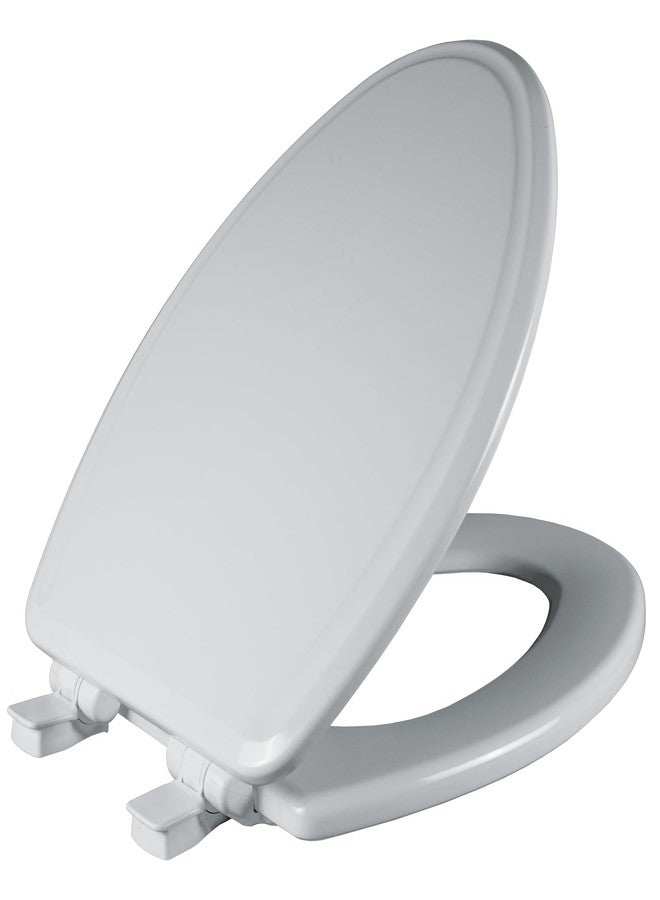 Bemis Ashland Modern Wood Toilet Seat with Decorative Edge, Slow Close, Secure Hinges, Made in USA, Elongated, White - Image 1