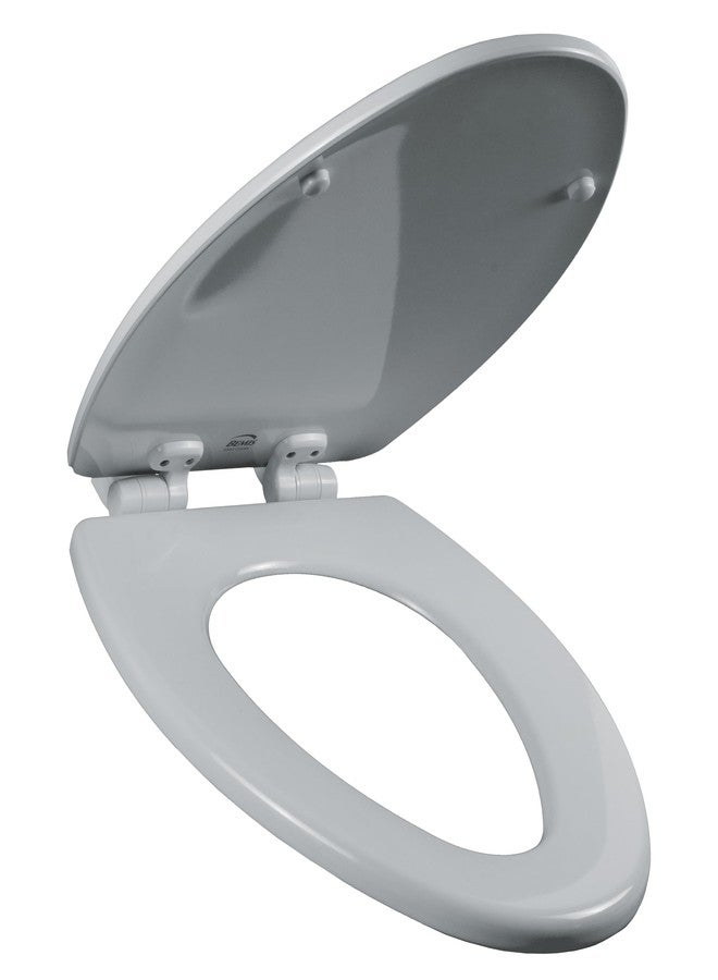 Bemis Ashland Modern Wood Toilet Seat with Decorative Edge, Slow Close, Secure Hinges, Made in USA, Elongated, White - Image 4