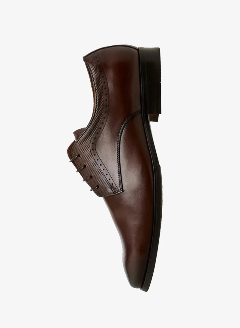 DUCHINI BROWN Men Lace-Up Leather Derby Shoes for Men | Best Price UAE