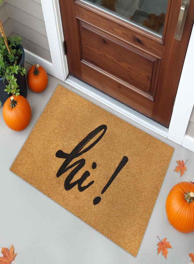 SAKSUN Door Mat Welcome Outdoor Mats: Artificial Coir Doormat for Indoor Outdoor Outside Home Entrance - Front Door Mat Non-Slip Backing Waterproof Fall Mats for Porch Entryway Floor Decor (Hi, 24"x 36") - Image 1