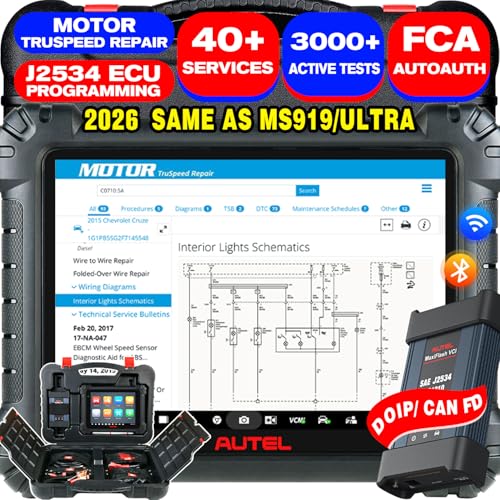 Autel Scanner MaxiSys MS909 Intelligent Scan Tool, 2026 Motor TruSpeed Same as MSUltra Ultra S2 MS919, TSB, Topology 2.0, Up of Elite 2 PRO MS908S PRO II, DOIP & CAN FD, 40+ Service, 3K+ Bidirectional - Image 1
