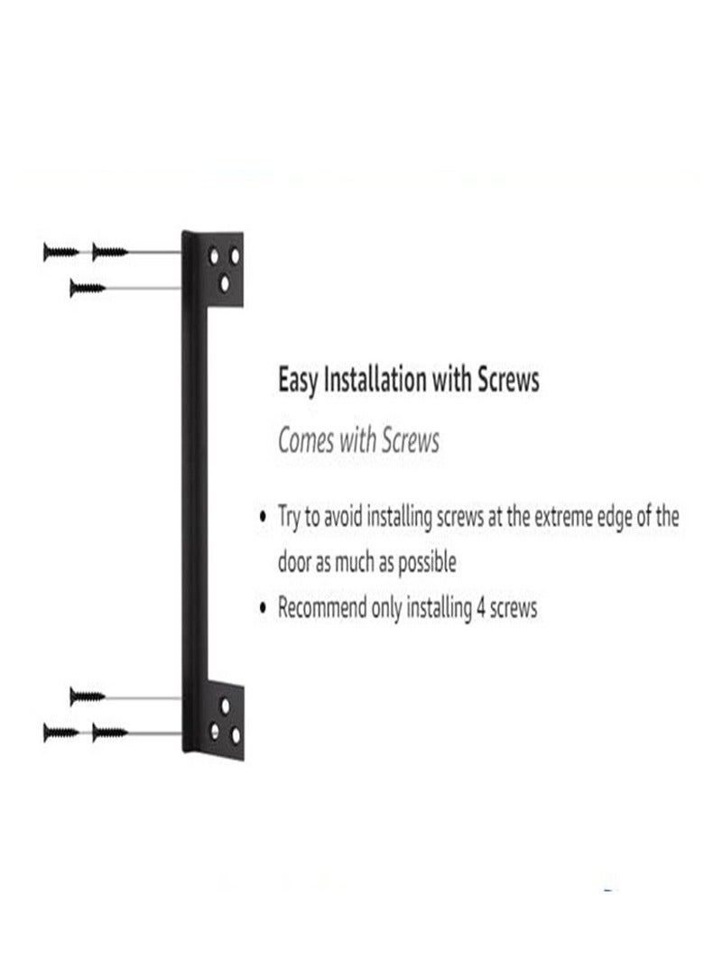 L-shaped Stainless Steel Hidden Door Latch Guard - Exterior Lock Catch Safety Protector A - Image 2