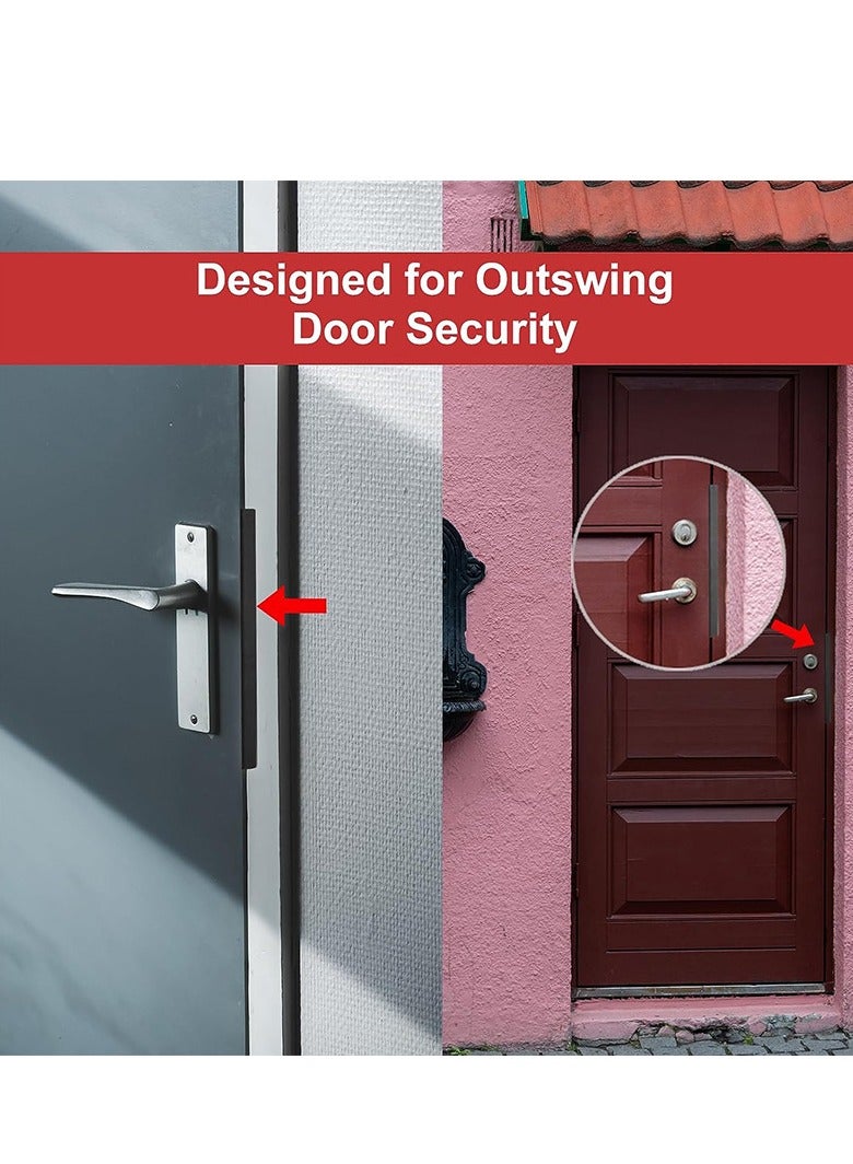 L-shaped Stainless Steel Hidden Door Latch Guard - Exterior Lock Catch Safety Protector A - Image 3