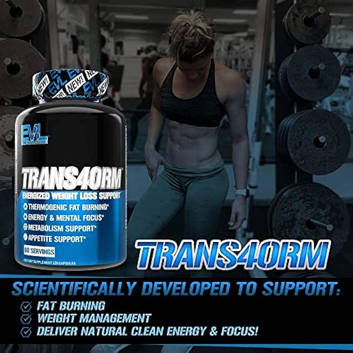 Evlution EVL Thermogenic Fat Burner Support - Fast Acting Weight Loss Energy and Appetite Support - Trans4orm Green Tea Supplement for Men and Women - 60 Servings - Image 3