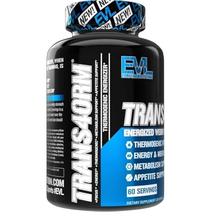 Evlution EVL Thermogenic Fat Burner Support - Fast Acting Weight Loss Energy and Appetite Support - Trans4orm Green Tea Supplement for Men and Women - 60 Servings - Image 2