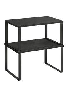 KYD Cabinet Organizer Shelf, Set of 2 Kitchen Counter Shelves, Kitchen Storage, Spice Rack, Stackable, Expandable, Metal and Engineered Wood  - Image 1