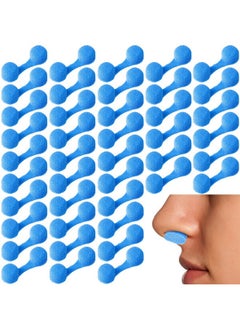 Tondiamo Tondiamo 100 Pieces Nose Plug Filter Disposable Nose Dust Filters Nostril Filters Spray Nose Filter Sponge Nose Plugs for Women Men Sunless Spray Tanning Outdoor Dust Construction Areas (Blue)  - Image 1