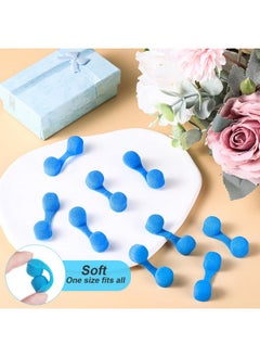 Tondiamo Tondiamo 100 Pieces Nose Plug Filter Disposable Nose Dust Filters Nostril Filters Spray Nose Filter Sponge Nose Plugs for Women Men Sunless Spray Tanning Outdoor Dust Construction Areas (Blue)  - Image 4