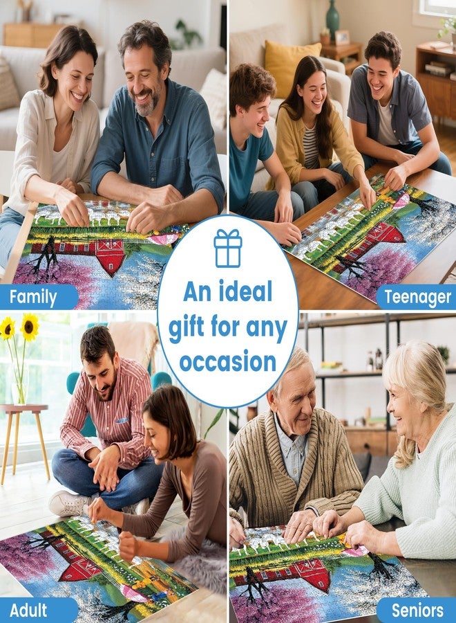 VOLUVOLU 500 Pieces Jigsaw Puzzles for Adults, Farm Animal Puzzle for Adults Seniors, Playing on Rainy Puzzle 500 Pieces, Gift for Birthday, Home Decor, Fun for Family(20.5 * 15 in) - Image 5