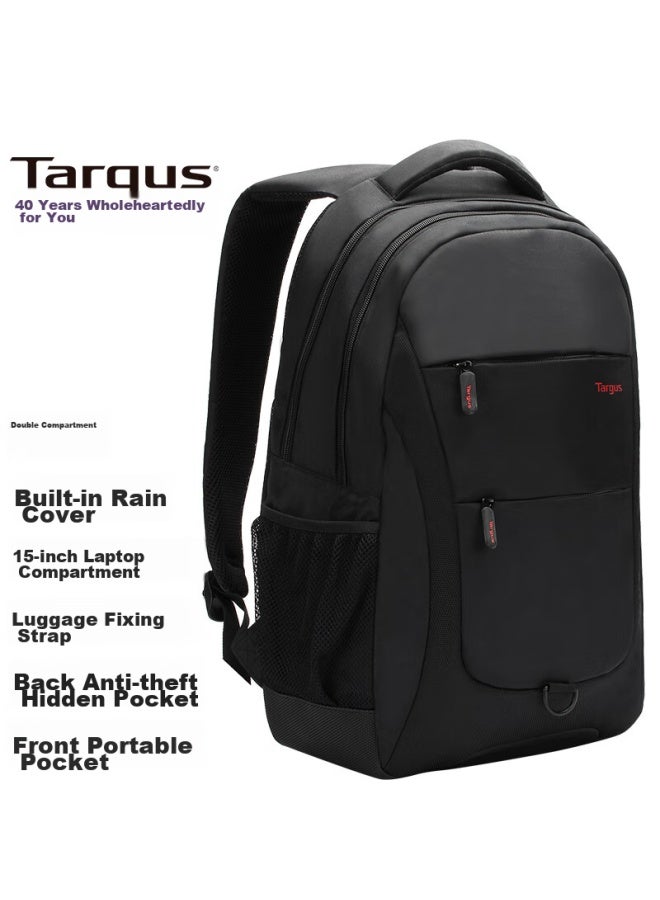 Targus 15.6-inch Laptop Backpack, Commuter Backpack, School Bag With Rain Cover, Black, 822 - Image 2
