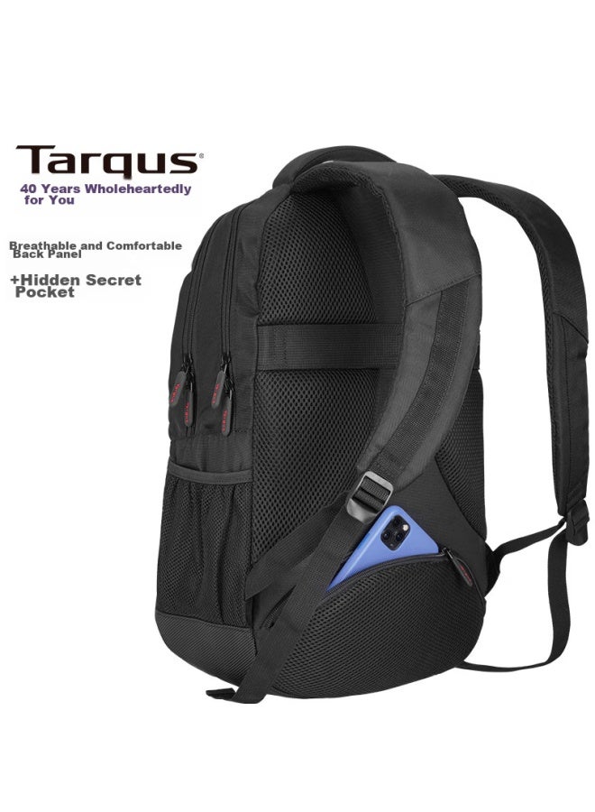 Targus 15.6-inch Laptop Backpack, Commuter Backpack, School Bag With Rain Cover, Black, 822 - Image 3