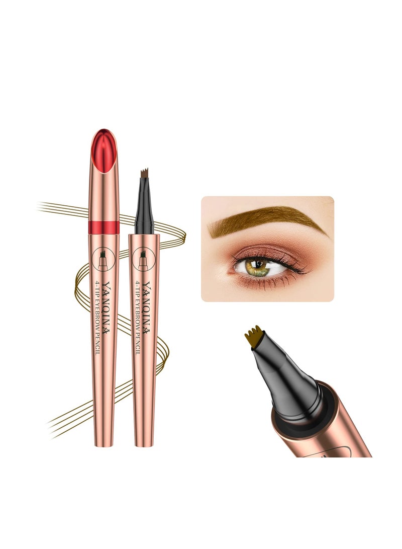 Excefore Eyebrow Pencils, Eye Makeup Pencils Long Lasting Waterproof Micro 4-Point Lifter and Microblading Pencil Perfect Brows - Image 1