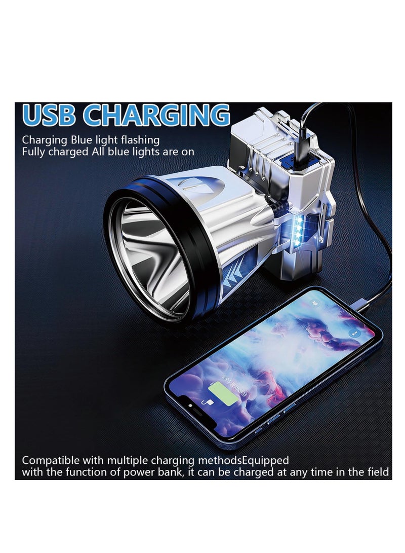 SYOSI LED Rechargeable Head Lamp Super Bright White Lights Rechargeable Headlamp with Power Bank Function USB Adjustable 3 Modes IPX5 Waterproof  Rechargeable Head Lamp for Camping Running Cycling Fishing - Image 3