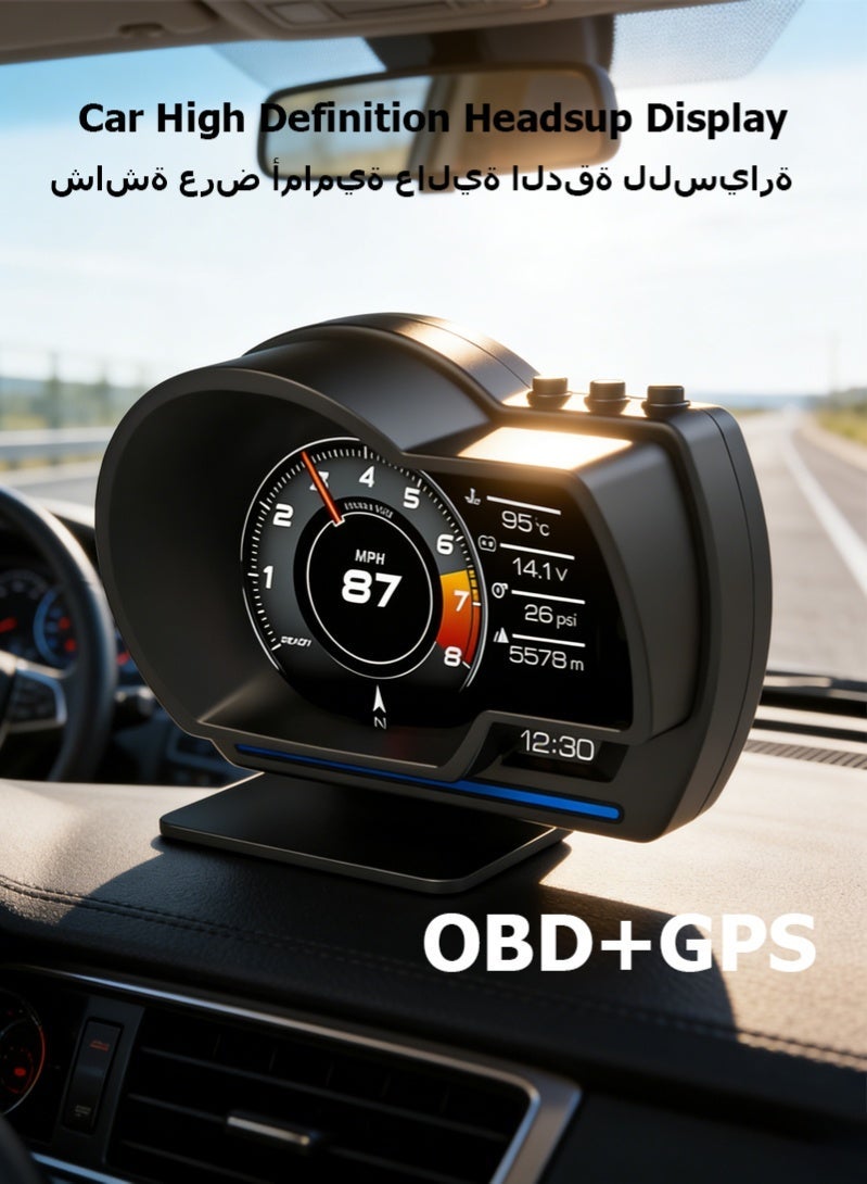 عدّاد سرعة للسيّارة مزوّد بشاشة عرض عالية الوضوح - Image 1