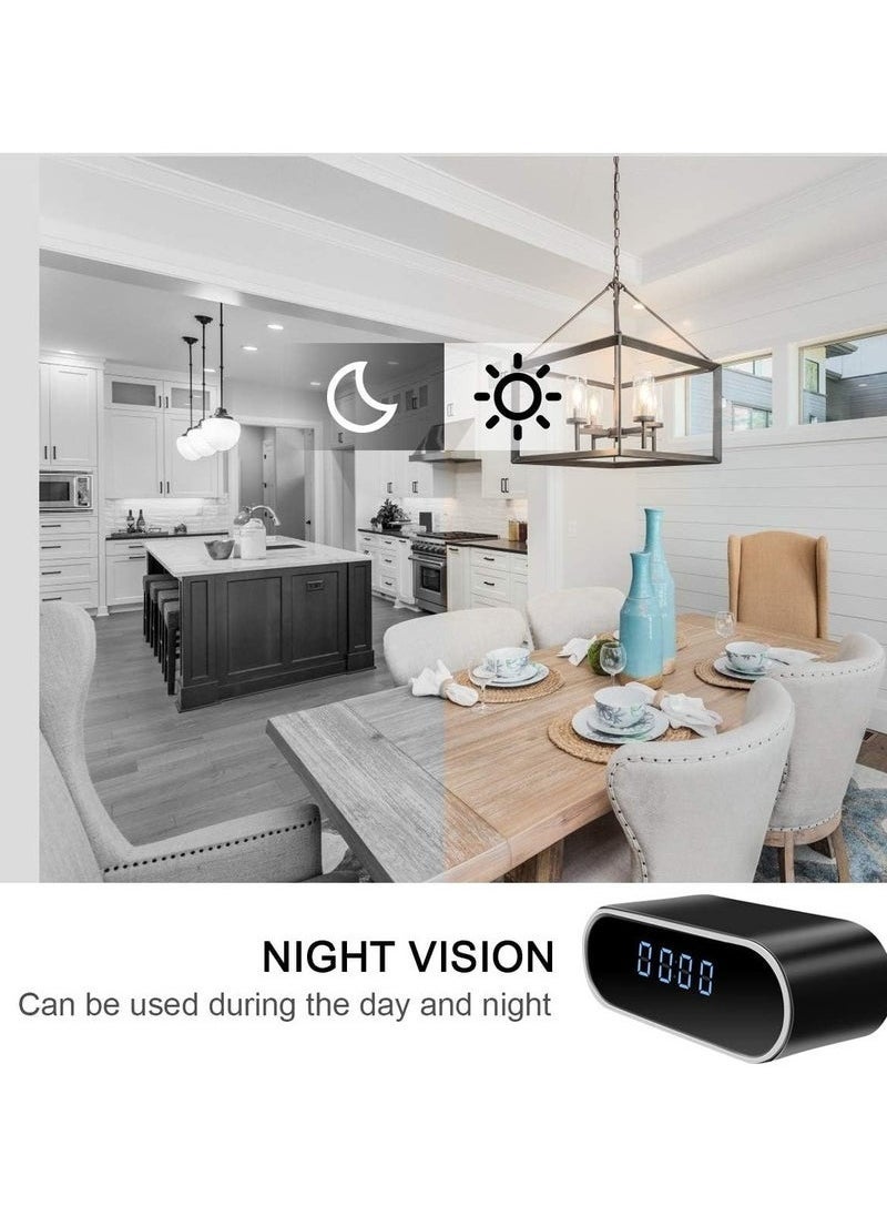 ELTRAZONE - Security Camera with Clock – HD 1080P Indoor WiFi Hidden Camera with Motion Detection & Night Vision | Smart Nanny Cam for Home, Office, Baby & Pet Monitoring | Discreet Surveillance with Real-Time Alerts - Image 1