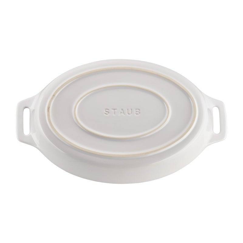 STAUB Ceramic Oval Baking Dish Set, 2-piece, White - Image 4