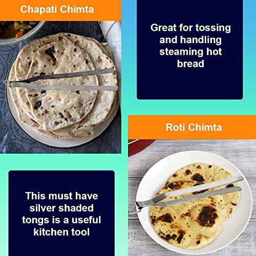 Brunchy Stainless Steel Potato Masher & Chimta - Roti, Chapati Tong, Vegetable Mashing Tool, Durable Smasher for Kitchen, Robust Masher Stainless Steel for Effortless Food Preparation - Image 5