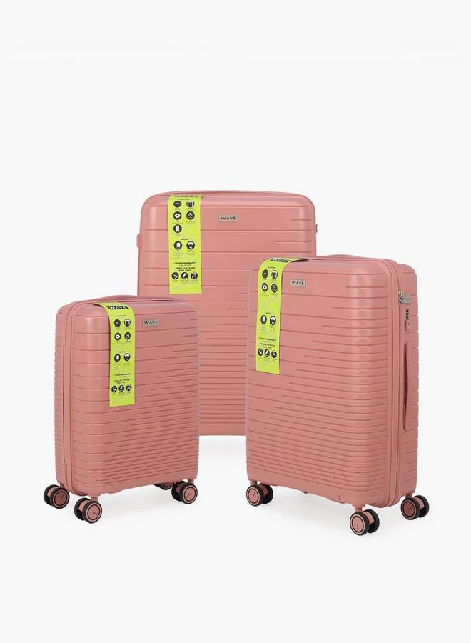 وايف Wave 3-Piece Hardcase Luggage Trolley Set With Lock