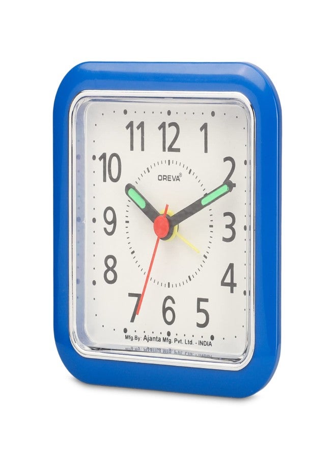 OREVA Bip Alarm Table Clock (M.Blue Color 8.9 cm x 3.7 cm x 8.9 cm, AA3177) - Image 1