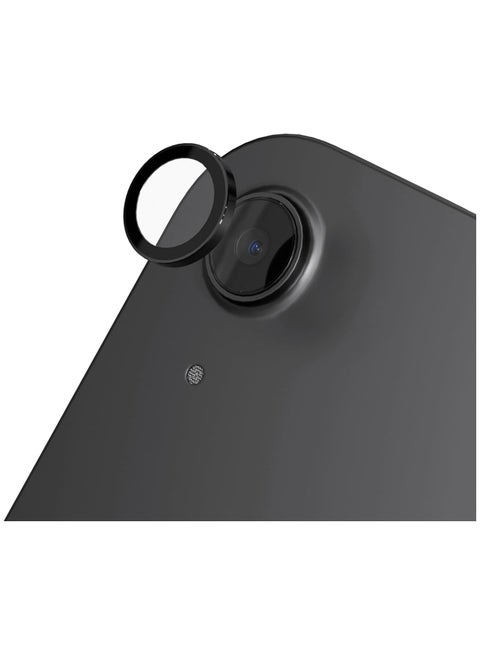 Camera Lens Protector Scratch-Resistant Tempered Glass with Aluminum Edging for iPad Mini 7/A17 Pro 2024(7th Generation) 8.3-Inch,Black