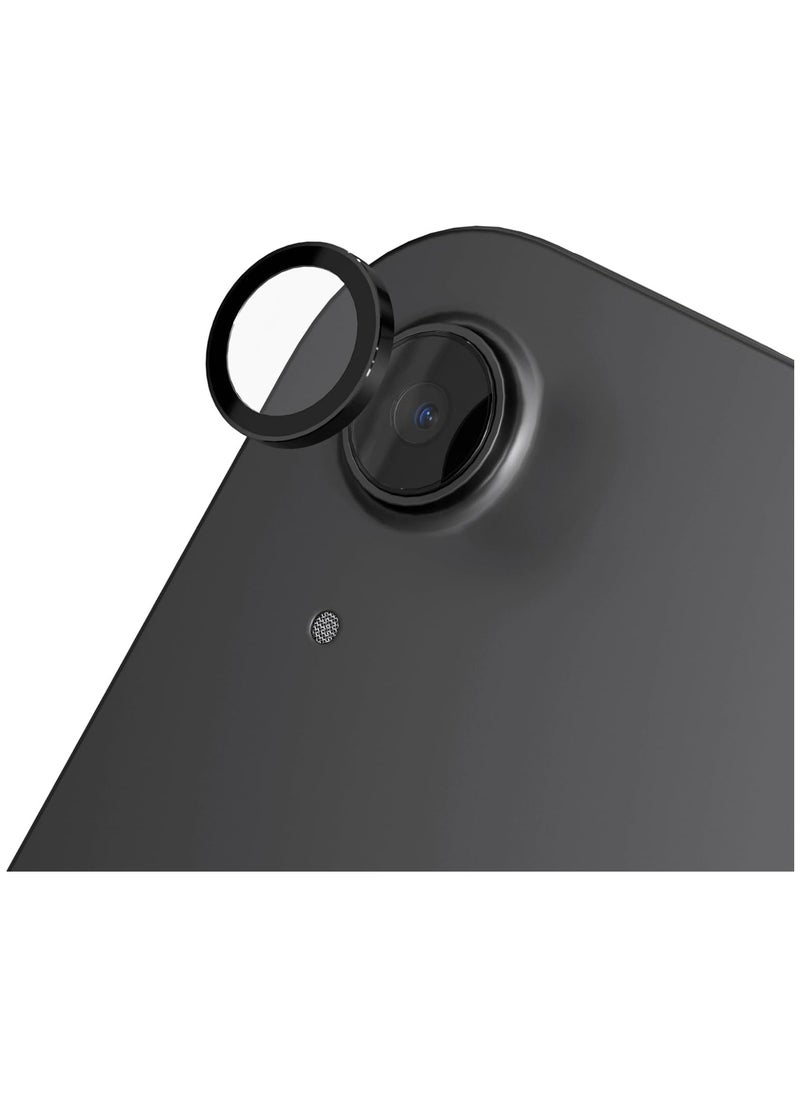 URBBKING Camera Lens Protector Scratch-Resistant Tempered Glass with Aluminum Edging for iPad Mini 7/A17 Pro 2024(7th Generation) 8.3-Inch,Black 