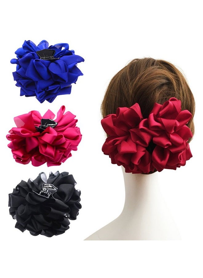 4 Pcs Large Silk Flower Bow Hair Claw Jaw Clips For Women Hair Clamps - pzsku/Z738FEF898B93F7A8BF5BZ/45/_/1696664344/efff9e33-0b85-4a40-a5c9-32cd2585dc28