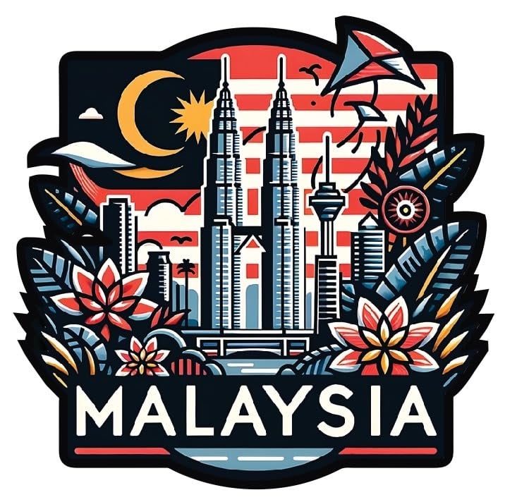 Skywalk Souvenir Malaysia Wooden Fridge Magnet (Multicolor) M-792 - Image 1