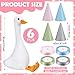 Blueweenly 6 Sets One Silly Goose Party Favor 118 Inch Plush Stuffed Animal Adopt a Goose Party Favor with Mini Hat Ribbon for Girl Boy Baby Shower 1st Birthday Decoration GiftColorfulCute Style - Image 4