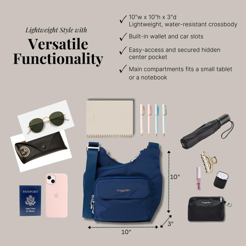 Baggallini unisex adult Criss Cross Travel Crossbody Handbags, Pacific, One Size US - Image 5