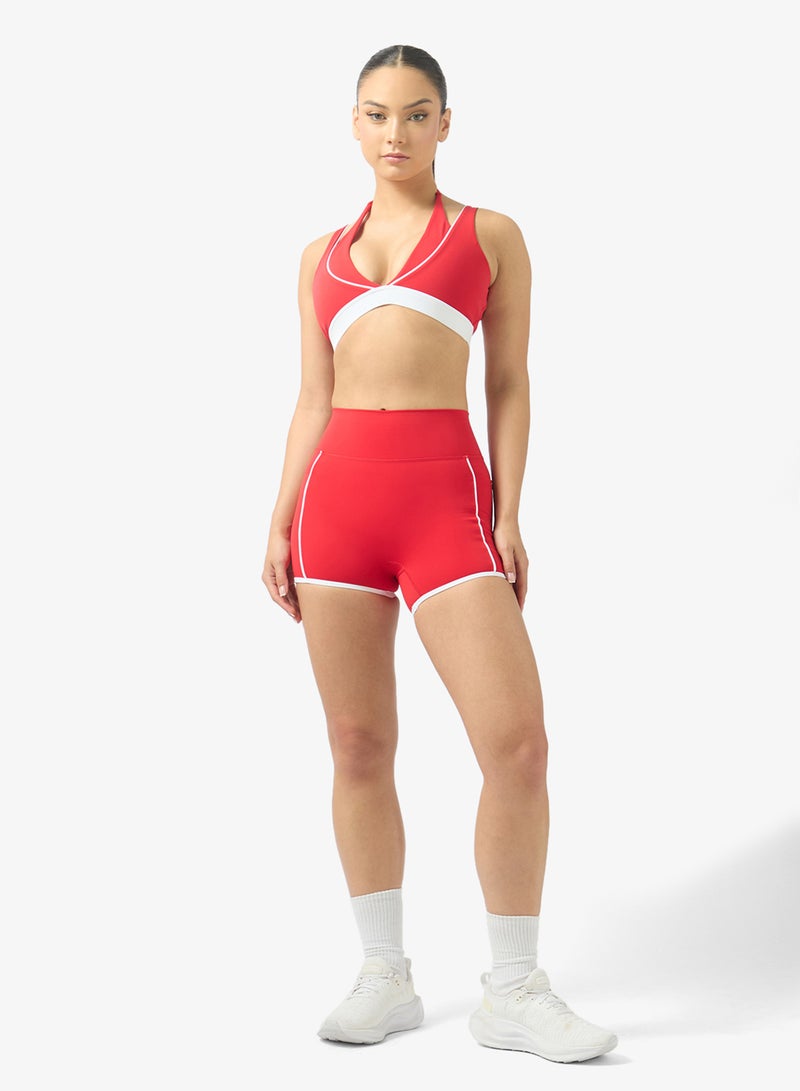 FRWD Contrast Trim Detail Sports Bra & Short Set - Image 1
